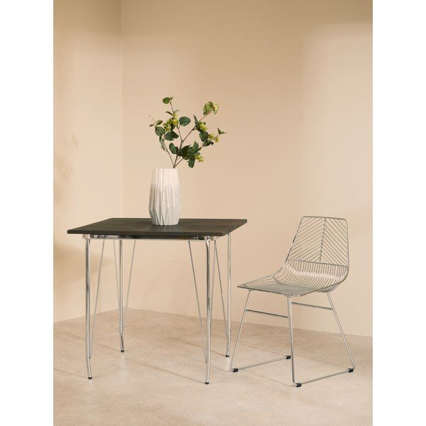 Metalna blagovaonska stolica u srebrnoj boji District – Premier Housewares-image-3