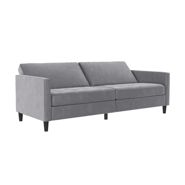 Svijetlo siva baršunasti sofa 207 cm Presley – Støraa-image-1