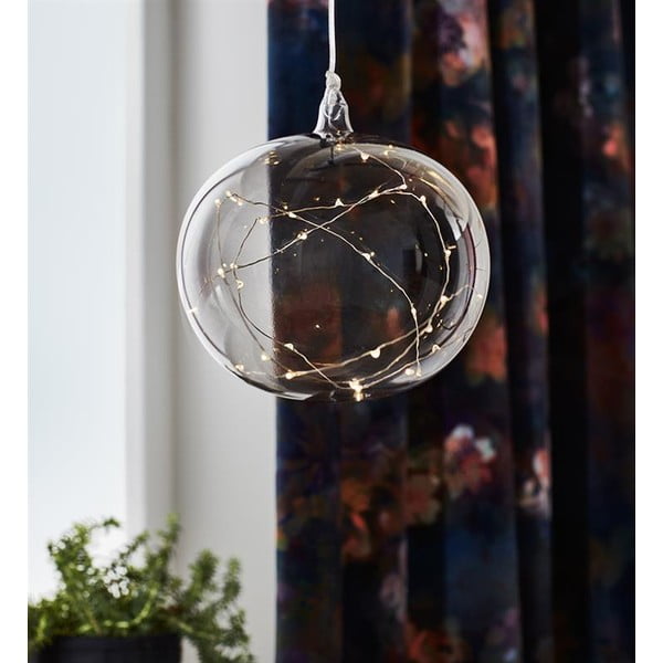 Sivi božićni viseći svjetleći ukras Markslöjd Lina, ø 18 cm