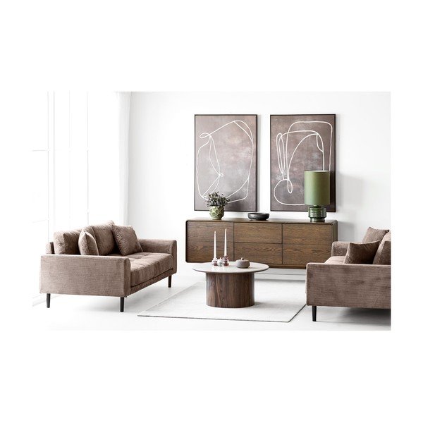 Smeđa sofa od samta 210 cm Lido – House Nordic-image-3