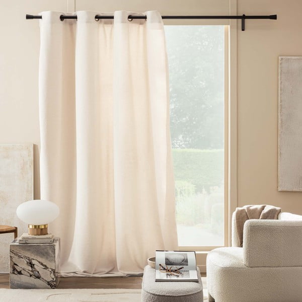 Krem zavjesa od boucle tkanine 140x260 cm Winona – douceur d'intérieur-image-3