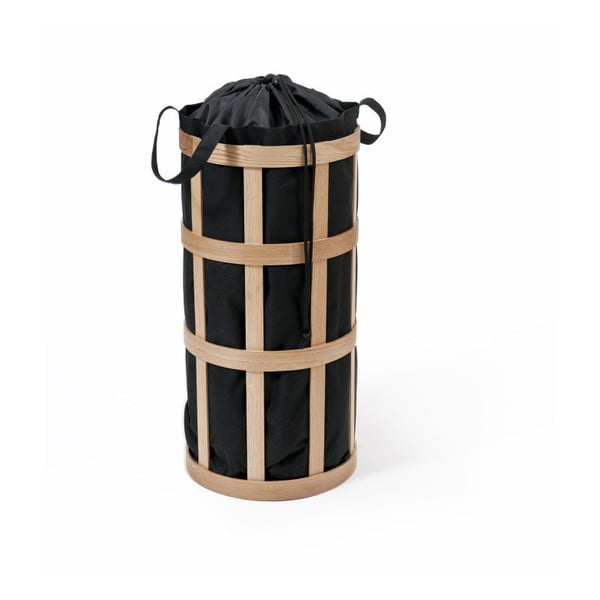 Svijetla košara za rublje s crnom vrećom Wireworks Cage