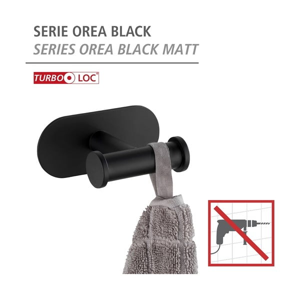 Crni samostalni držač za ručnik Wenko Orea-image-4