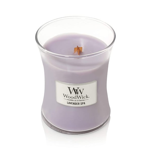 Mirisna svijeća Woodwick Lavender Spa, vrijeme gorenja 55 sati