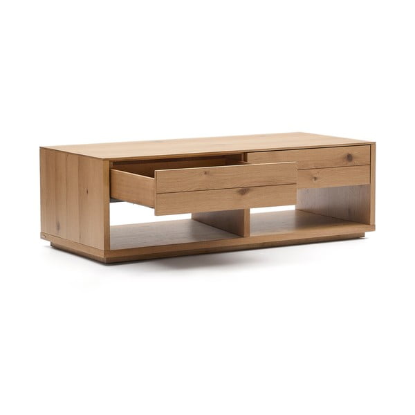 Stolić za kavu u dekoru hrasta u prirodnoj boji 60x140 cm Alguema – Kave Home-image-3