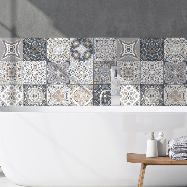 Set od 24 zidne naljepnice Ambiance Tiles Azulejos Nello, 10 x 10 cm-image-4
