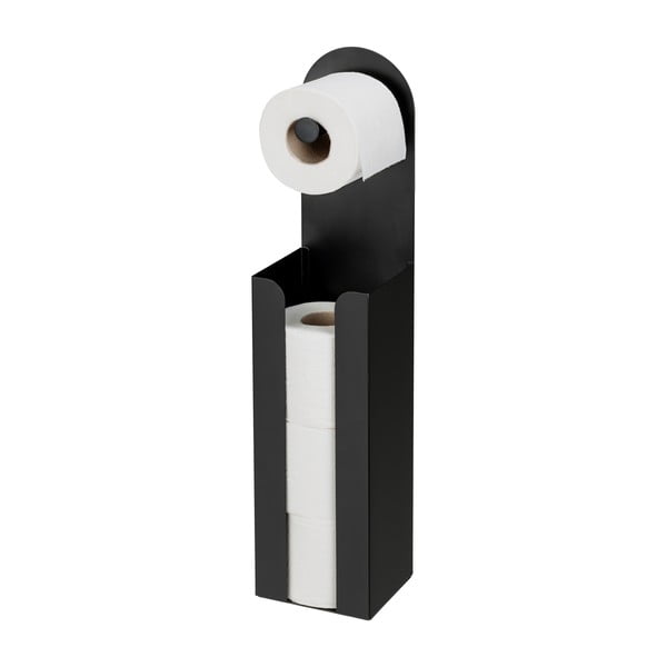 Crni željezni samoljepljiv držač toaletnog papira Agira – Wenko-image-3