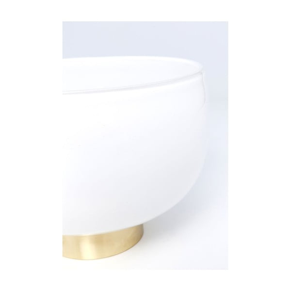 Staklena bijela vaza Kare Design Pure, visina 17 cm