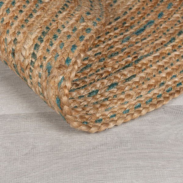 Plavi/u prirodnoj boji okrugao tepih juten ø 133 cm Capri – Flair Rugs-image-3