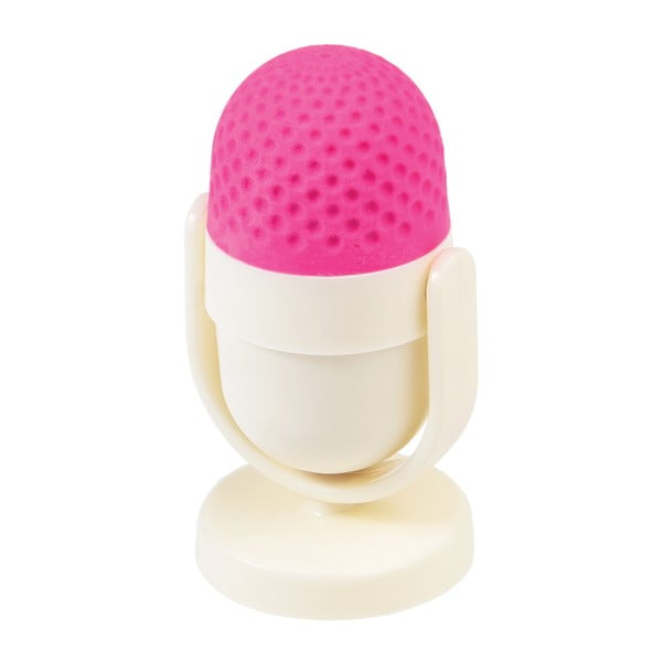 Ružičasto-bijela gumica sa šiljalom Rex London Microphone, ⌀ 4 cm