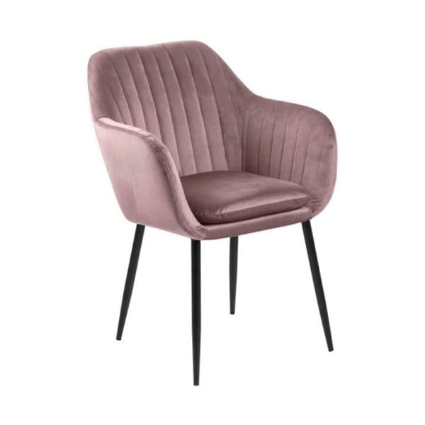 Ružičasta blagovaonska stolicae s metalnom bazom Bonami Essentials Emilia