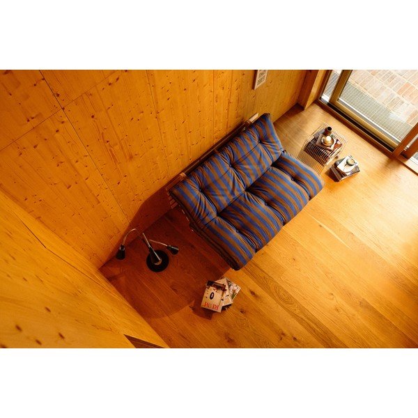 Plava/smeđa sklopiva sofa 140 cm Roots – Karup-image-3