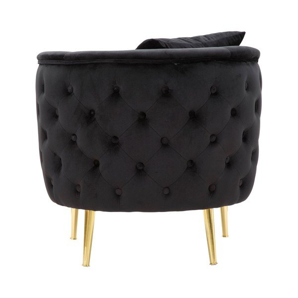 Crna baršunasti fotelja Bucarest – Mauro Ferretti-image-4