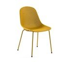Žuta  metalna vrtna stolica Quinby – Kave Home