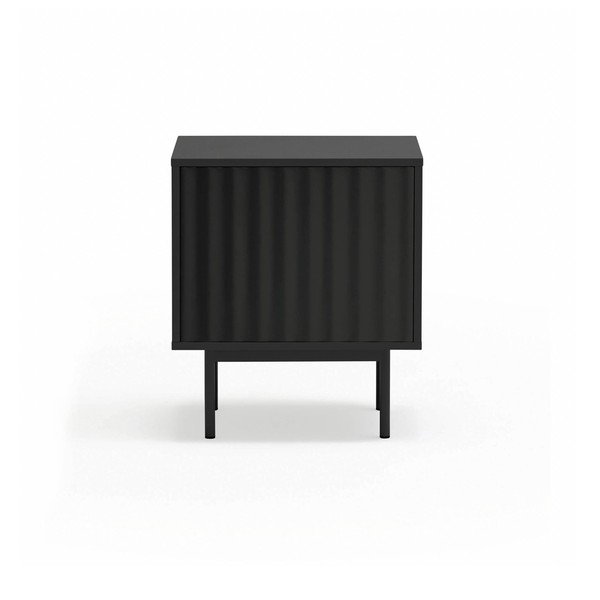 Crni noćni ormarić u mat dekoru Sierra – Teulat
