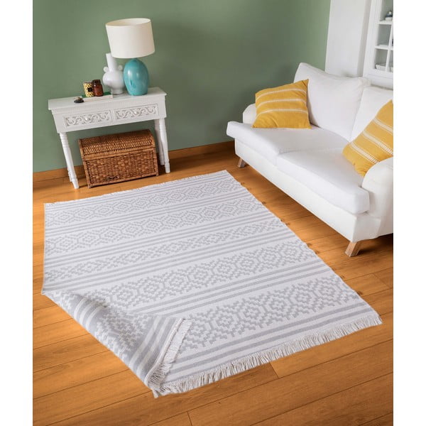 Sivo-bijeli pamučni tepih Oyo home Duo, 80 x 150 cm-image-2