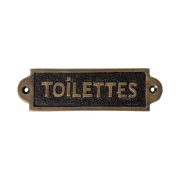Metalni ukrasni znak 15x4,5 cm Toilettes – Antic Line