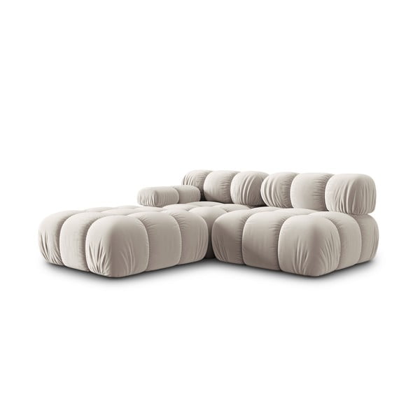 Bež baršunasti sofa 282 cm Bellis – Micadoni -image-4