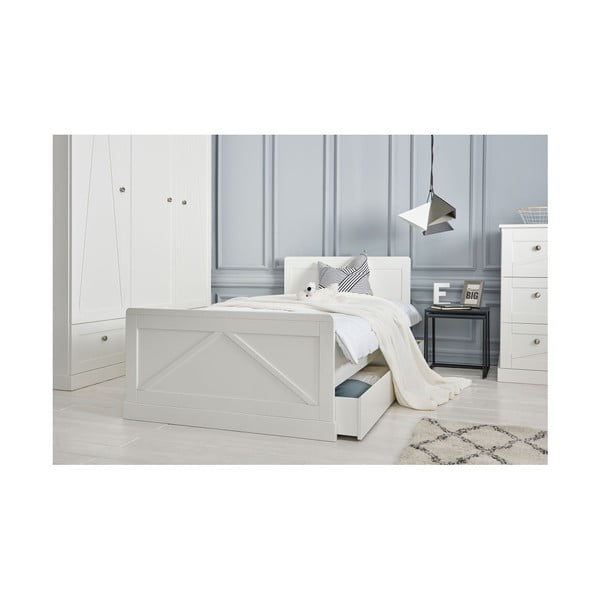 Bijela ladica ispod dječjeg krevetića Pinio Basics, 90 x 200 cm-image-1