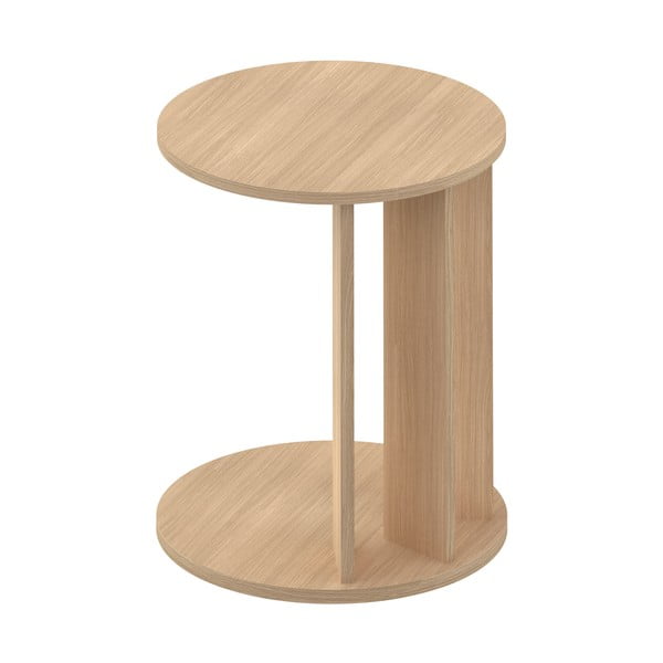 Okrugao pomoćni stol u dekoru hrasta ø 50 cm Nora – TemaHome