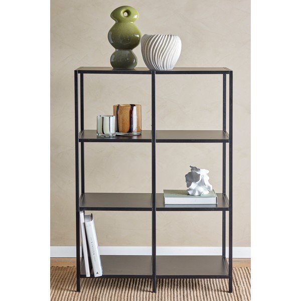 Crna metalna biblioteka 80x114 cm Valde – Bloomingville-image-1