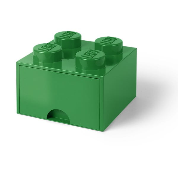 Tamnozelena kutija za pohranu s LEGO® ladicom