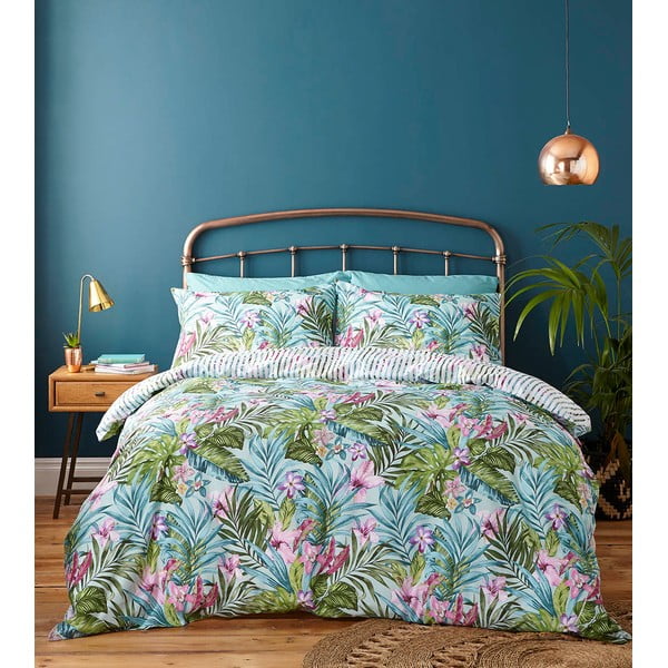 Posteljina za bračni krevet Catherine Lansfield Tropical, 220 x 230 cm