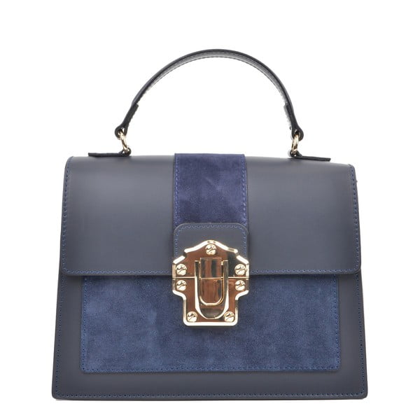Tamnoplava kožna torbica Isabella Rhea, 22 x 27 cm