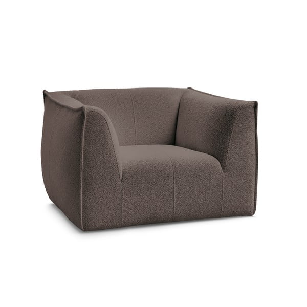 Smeđa fotelja od bouclé tkanine Giorgia – Bobochic Paris
