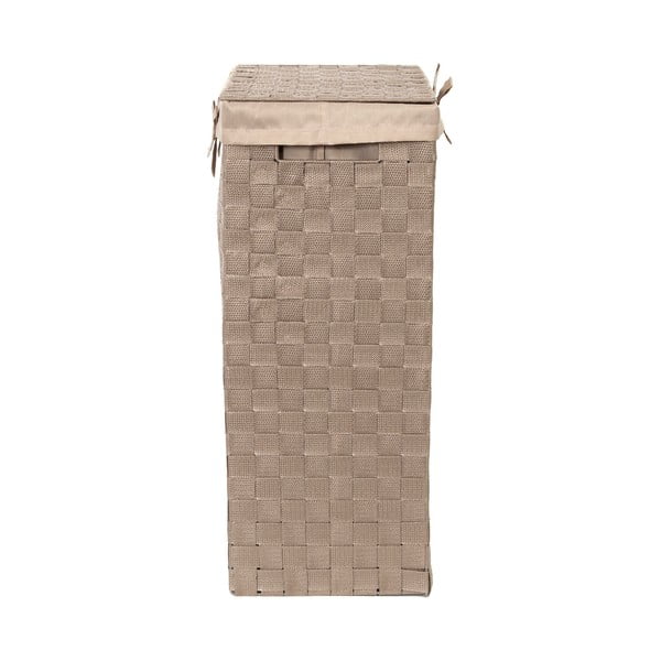 Smeđa košara za rublje s poklopcem Compactor Košara za rublje Linen, visina 60 cm-image-3
