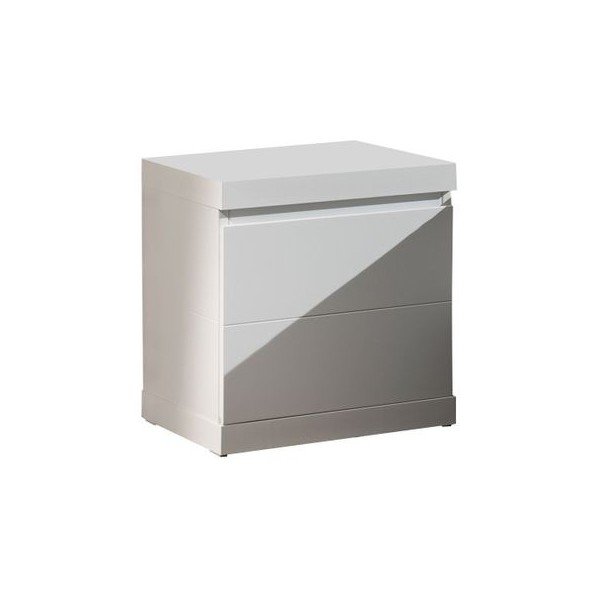 Bijeli noćni ormarić Vipack Lara White, širina 44 cm