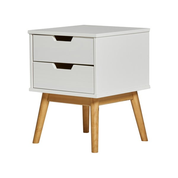 Bijeli noćni stolić od masivnog borovog drveta, Marckeric Baku-image-2