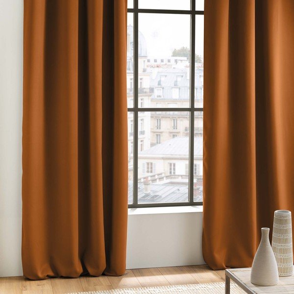 Zatamnjujuća zavjesa boja terakote 135x240 cm Occult – douceur d'intérieur-image-1