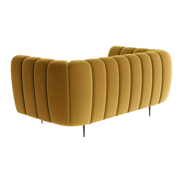 Medeno žuta baršunasta sofa Ghado Shel, 170 cm-image-3