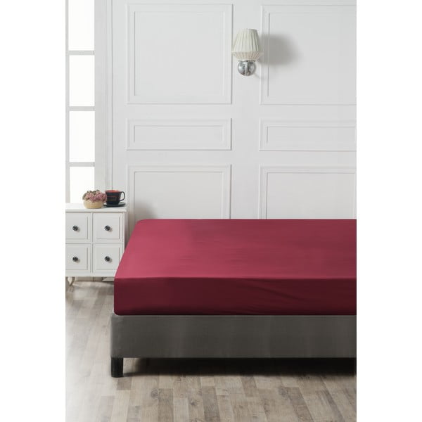 Crvena rastezljiva plahta 160x200 cm - Mijolnir-image-2