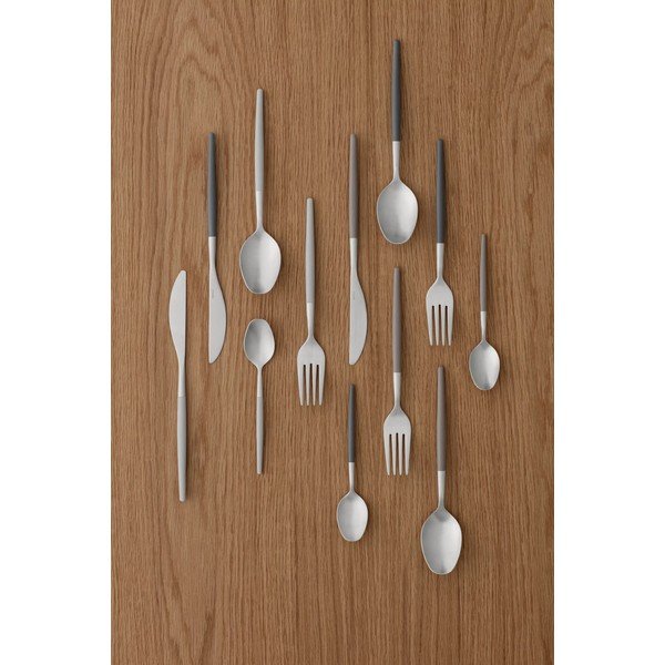 Tamno sivi/u srebrnoj boji pribor 16 kom od nehrđajućeg čelika Maxime – Blomus-image-1