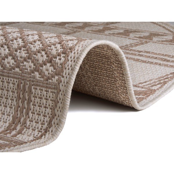Brown-Beige Vanjski tepih Ragami Madrid, Ø 120 cm-image-1