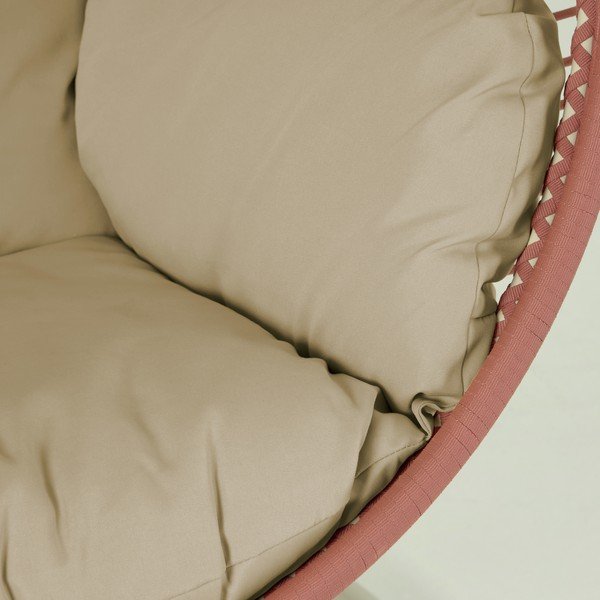 Viseća vrtna fotelja u boji terakote sa stalkom Kave Home Elianis-image-1