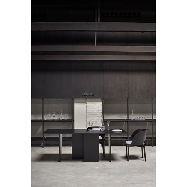 Crni blagovaonski stol Teulat Arq, 200 x 100 cm-image-1
