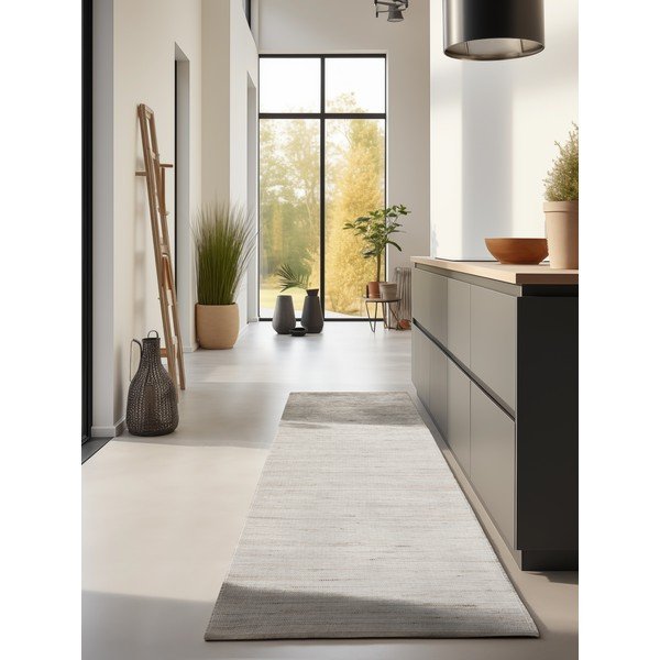 Obostrana/ručno rađena staza od mješavine jute u svijetloj prirodnoj boji 80x200 cm Dhaka – Hanse Home-image-1