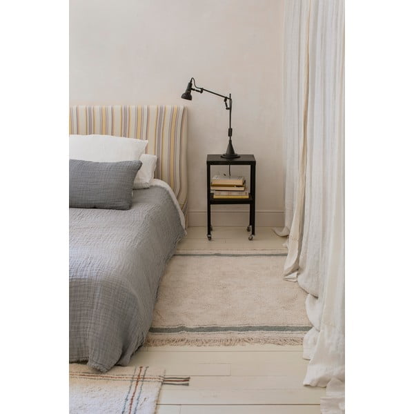 Plavi/krem periv/ručno rađen pamučan tepih 90x130 cm Gastro Vintage Blue – Lorena Canals-image-3