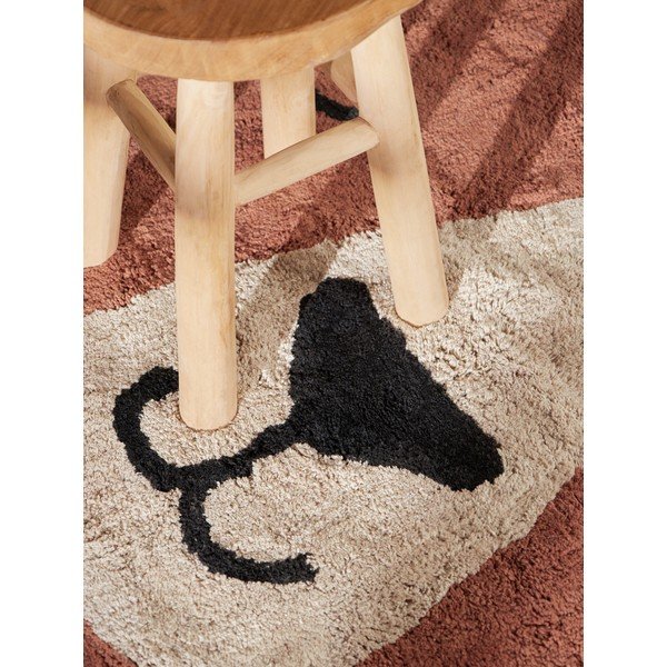 Smeđi periv/ručno rađen pamučan dječji tepih 101x120 cm Snuggle Benni – Hanse Home-image-3