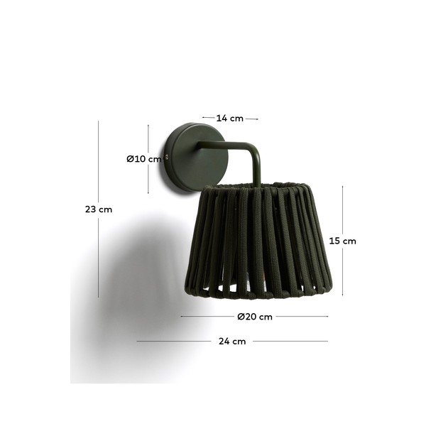 LED zidna vanjska svjetiljka sa solarnim panel (visina 23 cm) Aldet – Kave Home-image-4