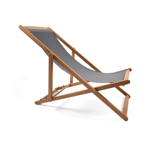 Siva vrtna sklopiva ležaljka od bagremovog drveta Bonami Essentials Deck
