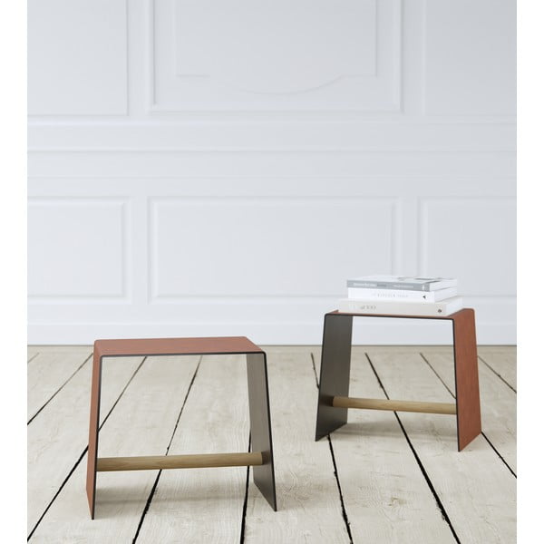 Konjak smeđi metalni stolac Bull – LIND DNA-image-1