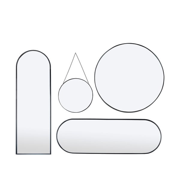 Crno zidno ogledalo Bonami Essentials Moira, ø 40 cm-image-4