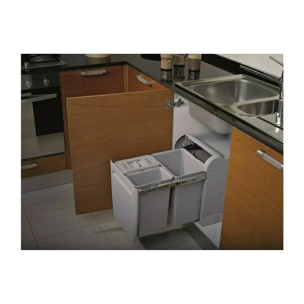 Plastična kanta za razvrstani otpad/ugradbena 12 + 8 + 8 l City - Elletipi-image-1