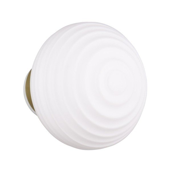 Bijela staklena LED zidna lampa s USB ø 15,5 cm Earl – Reality