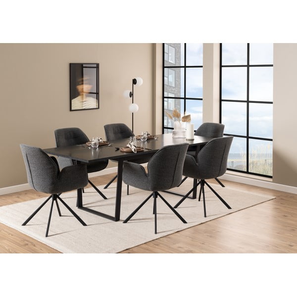 Tamno siva podstavljena blagovaonska stolica Aura – Actona-image-3