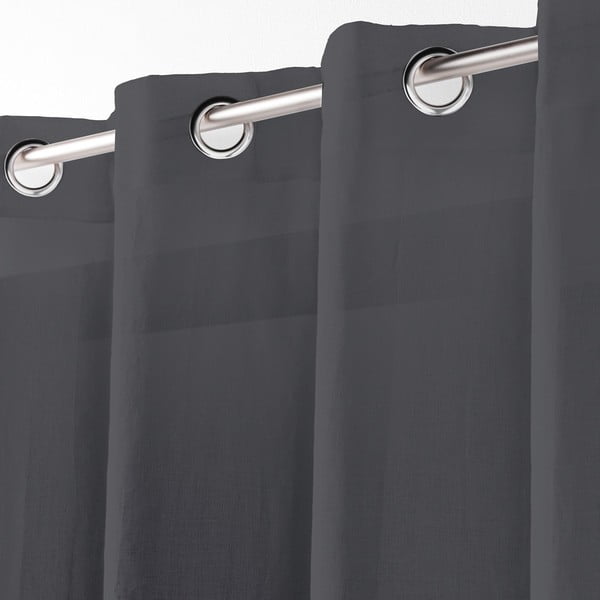 Antracitno siva prozirna zavjesa 140x280 cm Telma – douceur d'intérieur-image-1